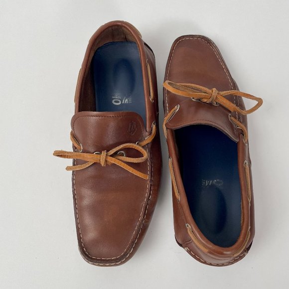 Salvatore Ferragamo Brown Leather Driving Loafers Mocassin Slip On Shoes, Sz 7.5 - Picture 3 of 11